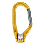 Mosqueton con polea single lock petzl rollclip