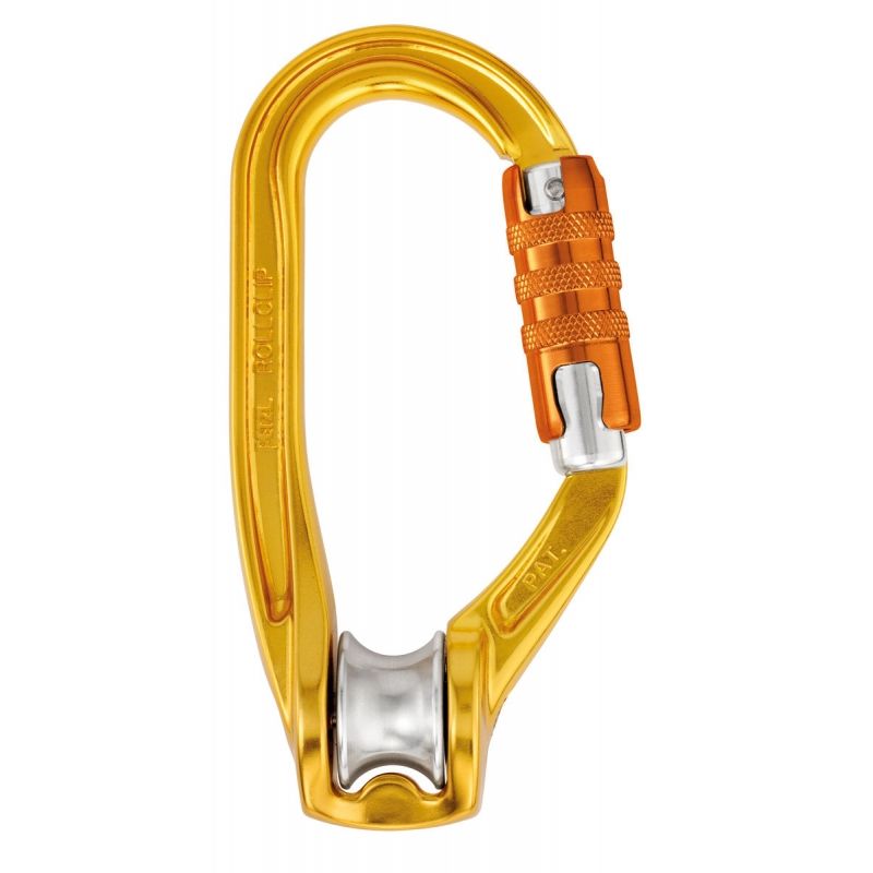 Mosqueton con polea triple bloqueo (triact lock) petzl rollclip